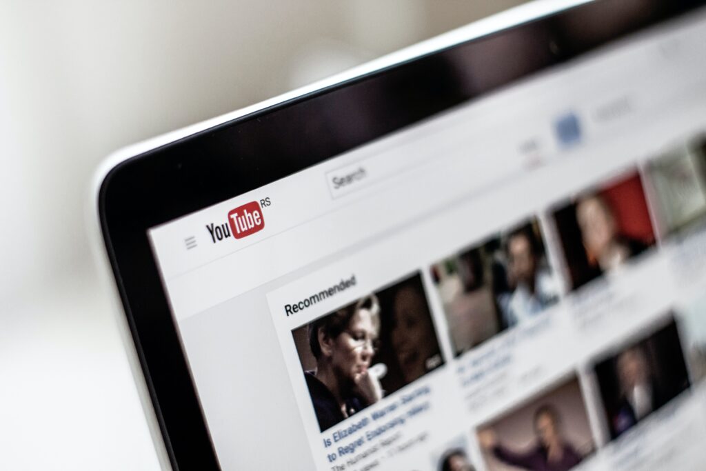 YouTubeの画面