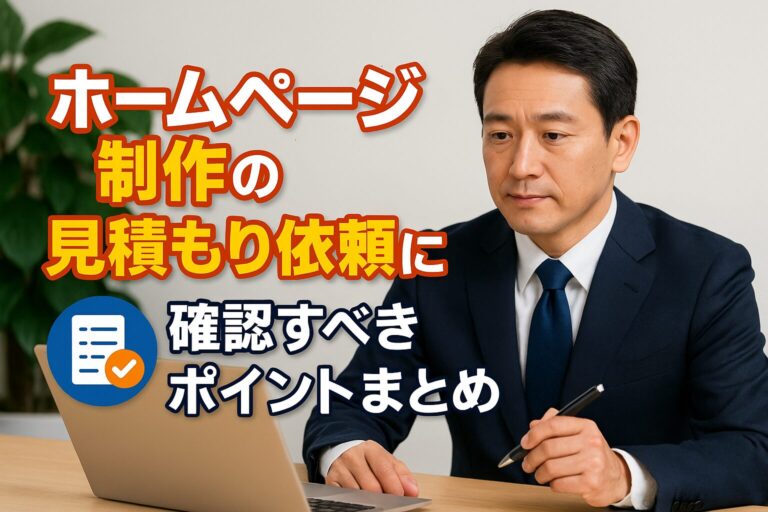 ホームページ制作の見積もり依頼時に確認すべきポイントまとめ