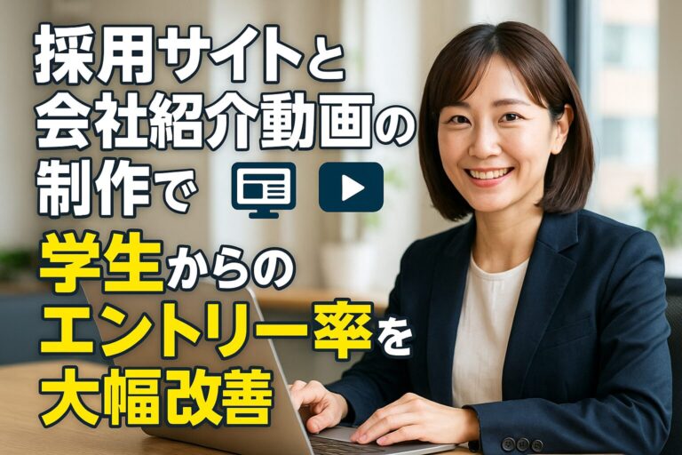 採用サイトと会社紹介動画の制作で学生からのエントリー率を大幅改善