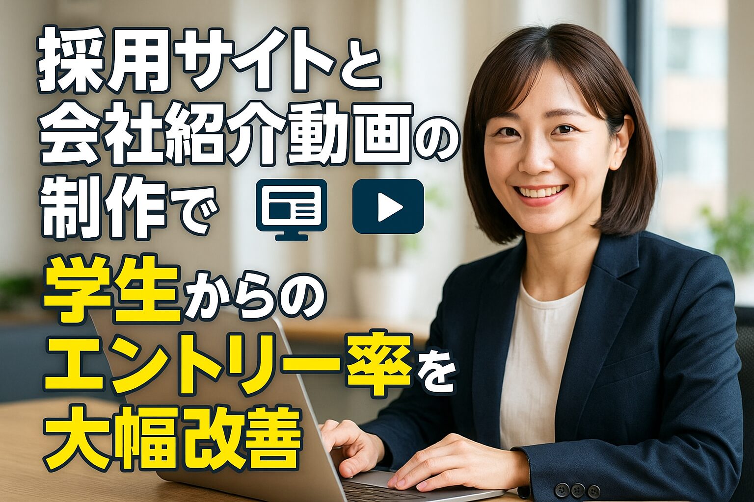 採用サイトと会社紹介動画の制作で学生からのエントリー率を大幅改善