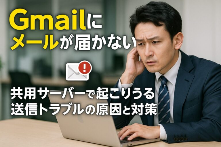 Gmailにメールが届かない！？共用サーバーで起こりうる送信トラブルの原因と対策