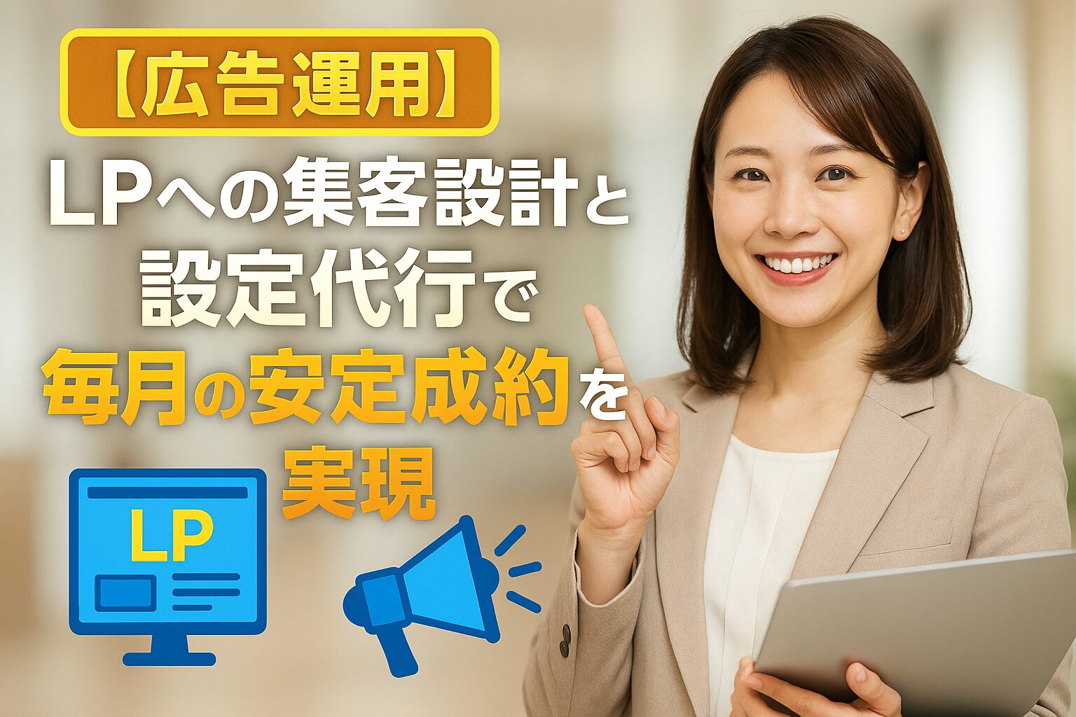 【広告運用】LPへの集客設計と設定代行で毎月の安定成約を実現