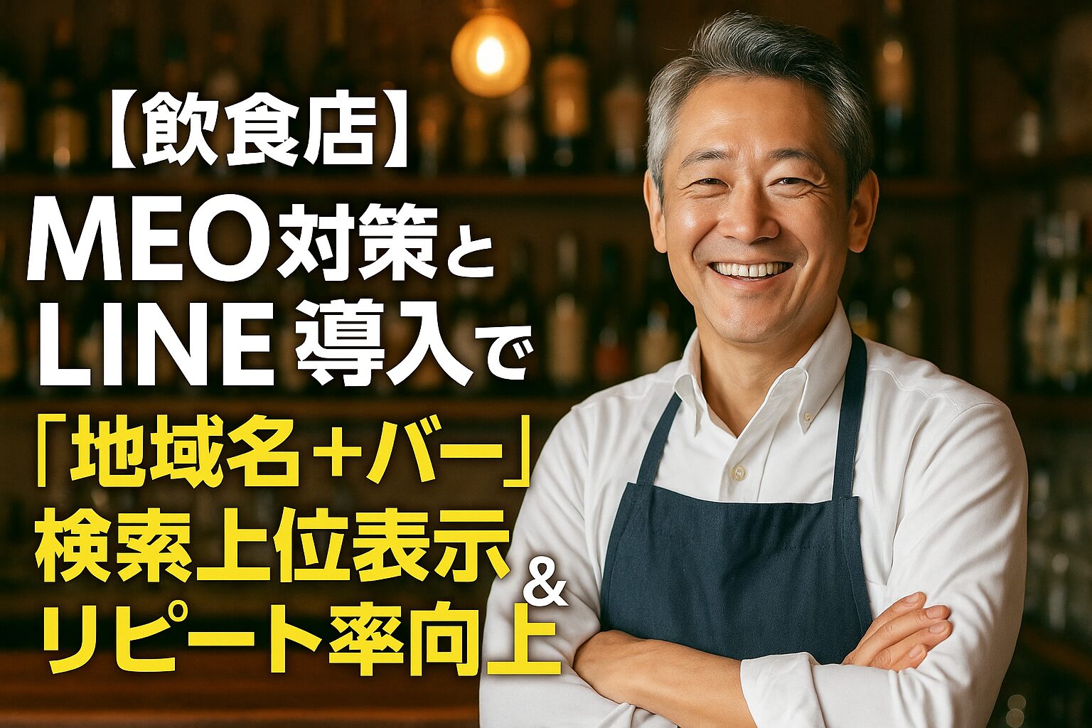 【飲食店】MEO対策とLINE導入で「地域名＋バー」検索上位表示＆リピート率向上