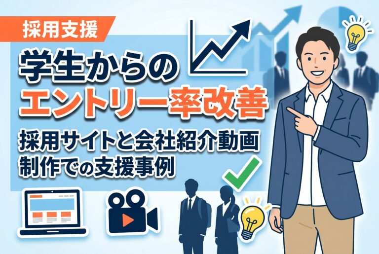 採用サイトと会社紹介動画で学生からのエントリー率を大幅改善！建設業の採用マーケティング支援実績