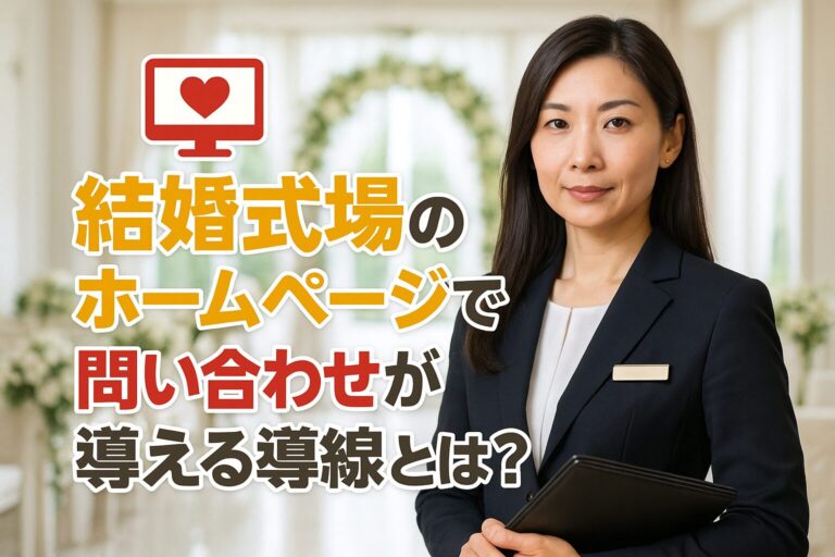 結婚式場のホームページで問い合わせが増える導線とは？
