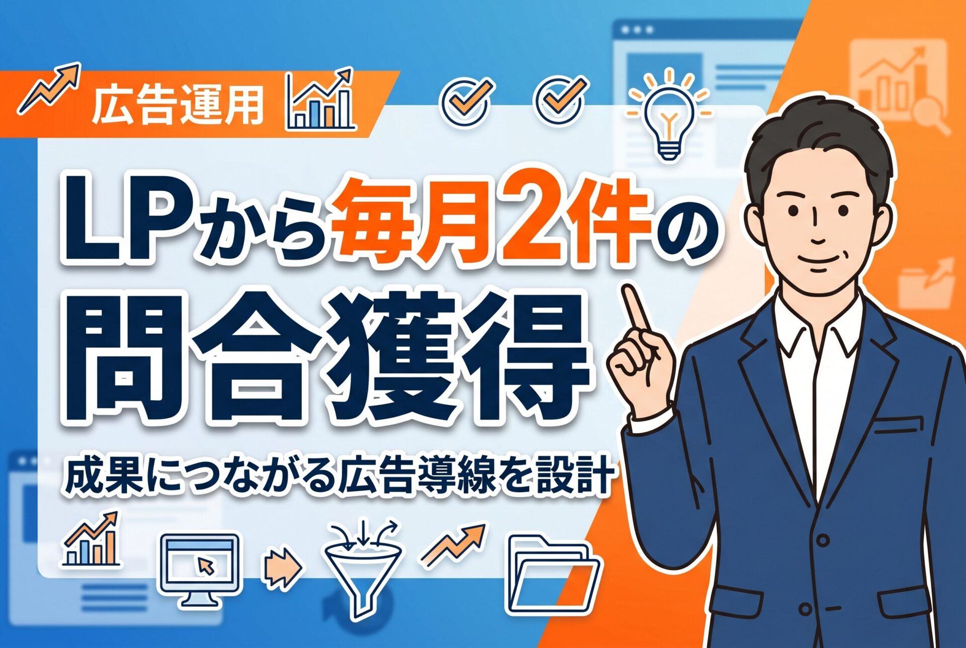 【広告運用】教育事業のLPから毎月2件のお問い合わせを獲得したWebマーケティング支援実績