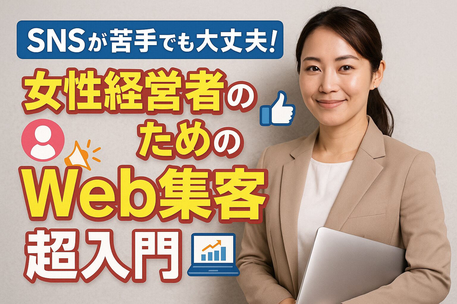 SNSが苦手でも大丈夫！女性経営者のためのWeb集客超入門