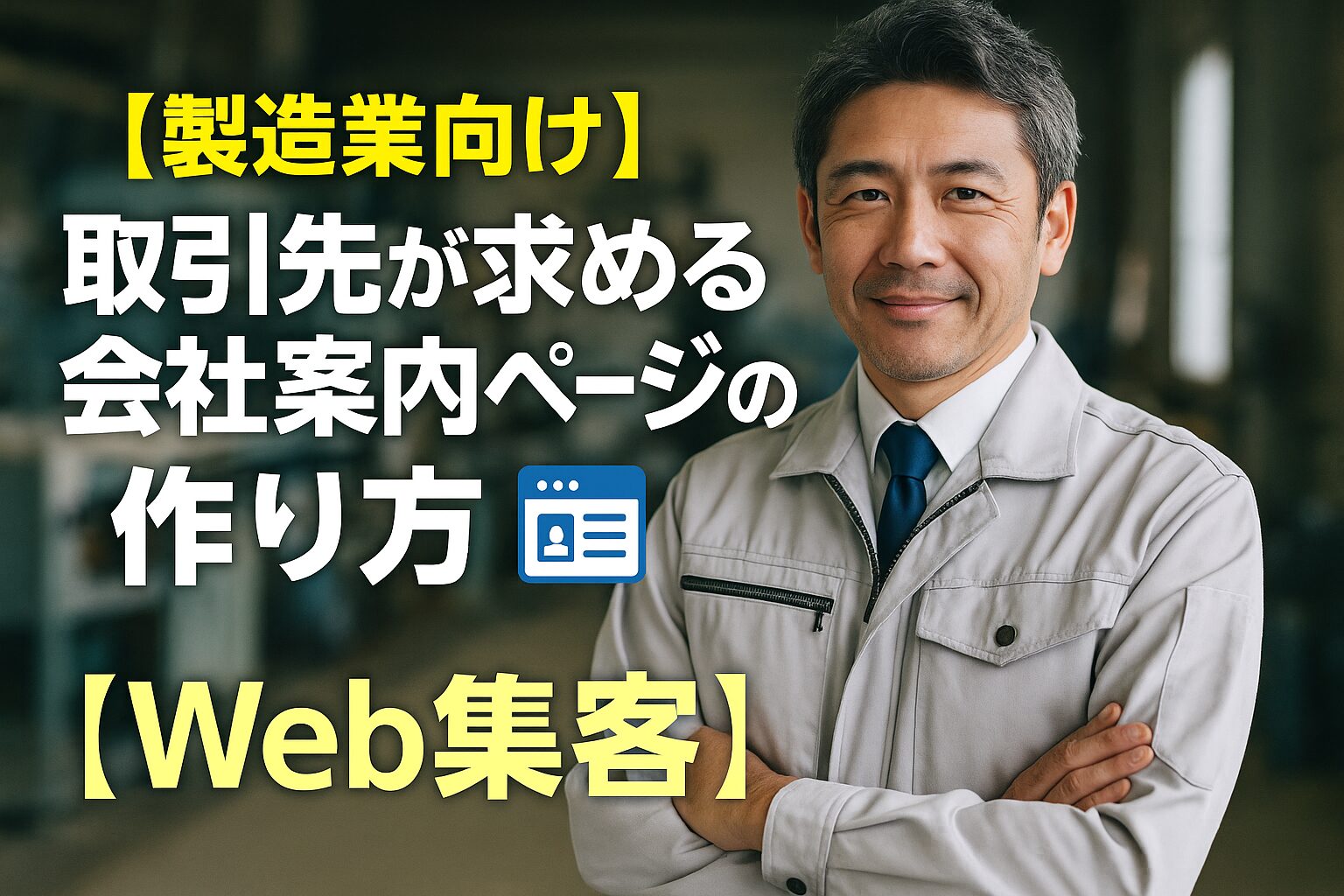 【製造業向け】取引先が求める会社案内ページの作り方【Web集客】