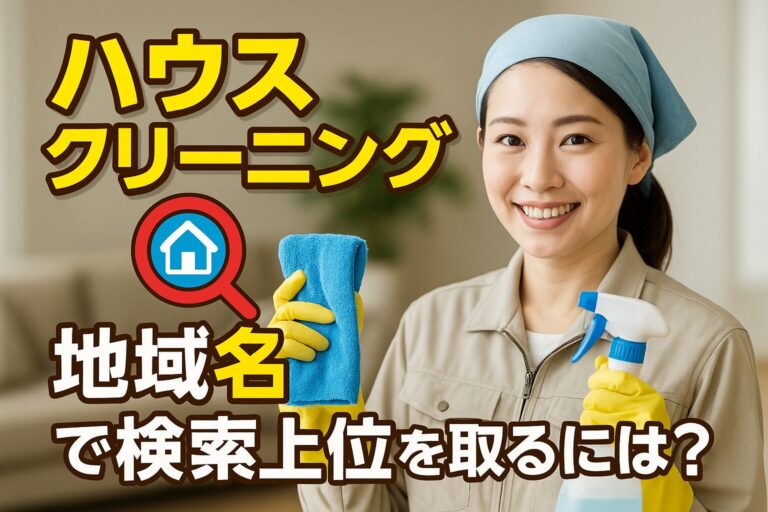 ハウスクリーニング 地域名で検索上位を取るには？