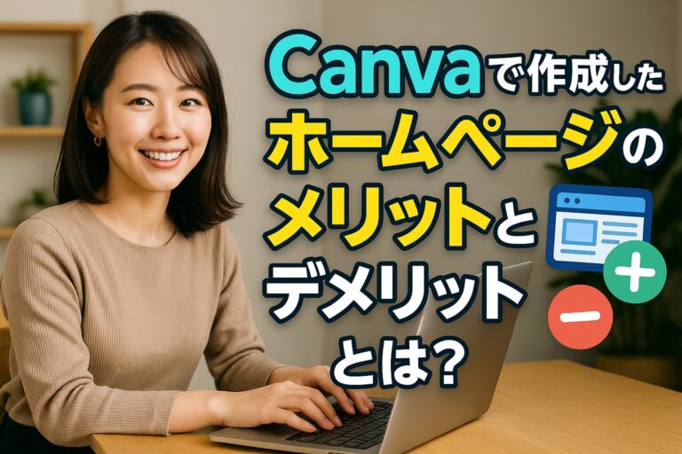 Canvaで作成したホームページのメリットとデメリットとは？