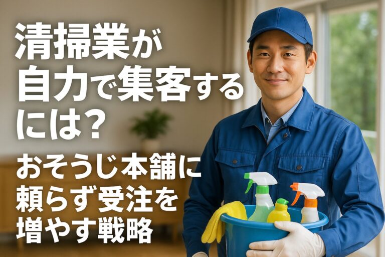 清掃業が自力で集客するには？おそうじ本舗に頼らず受注を増やす戦略