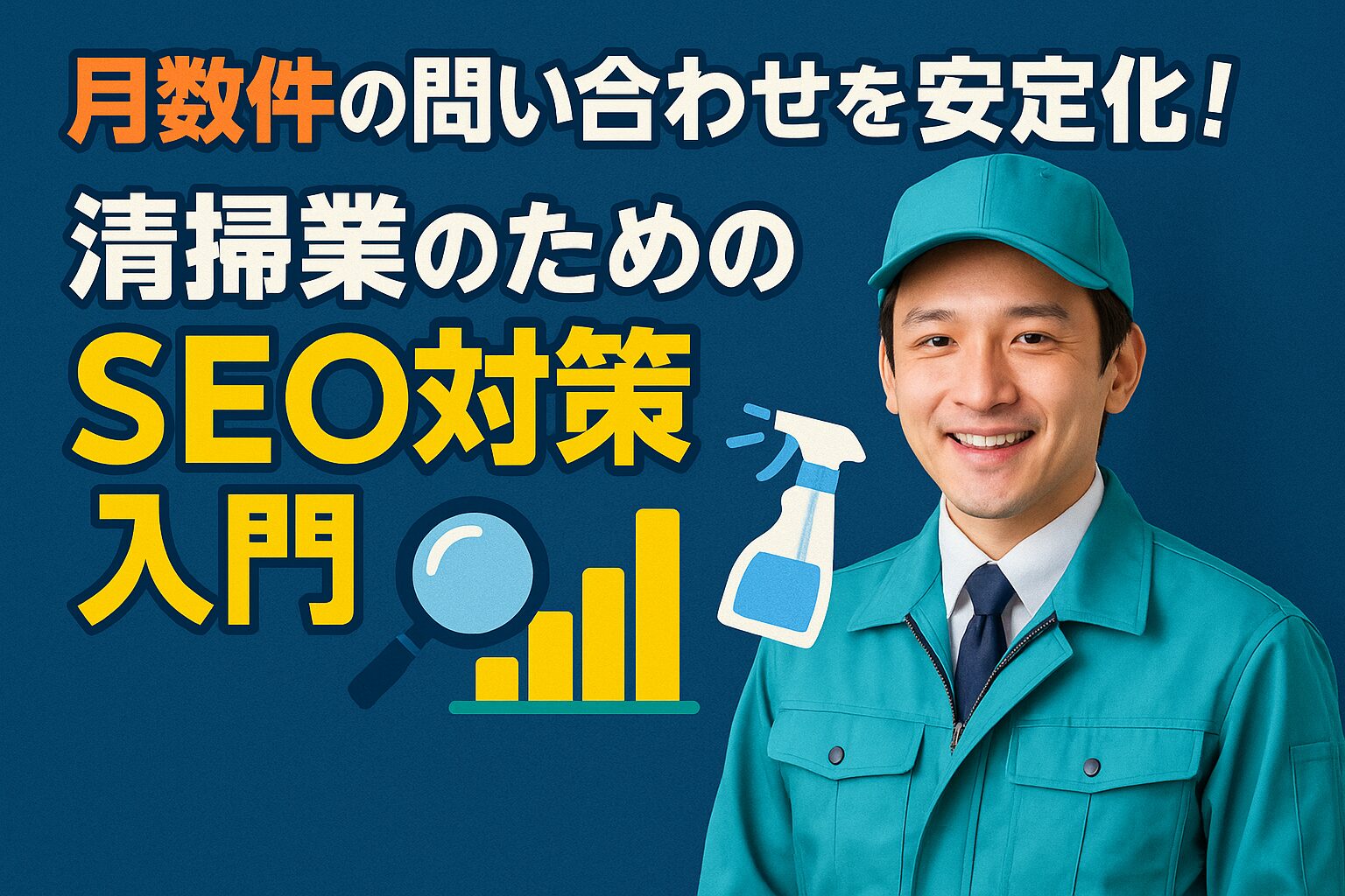 月数件の問い合わせを安定化！清掃業のためのSEO対策入門