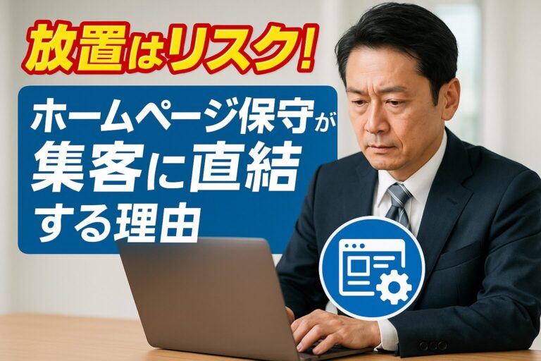 ホームページ保守が集客に直結する理由