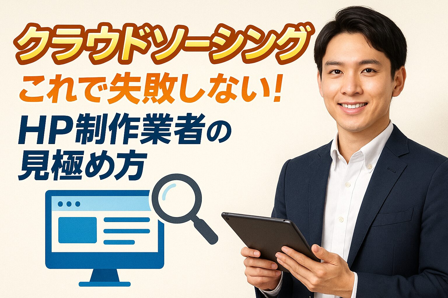 クラウドソーシング これで失敗しない！ HP制作業者の見極め方