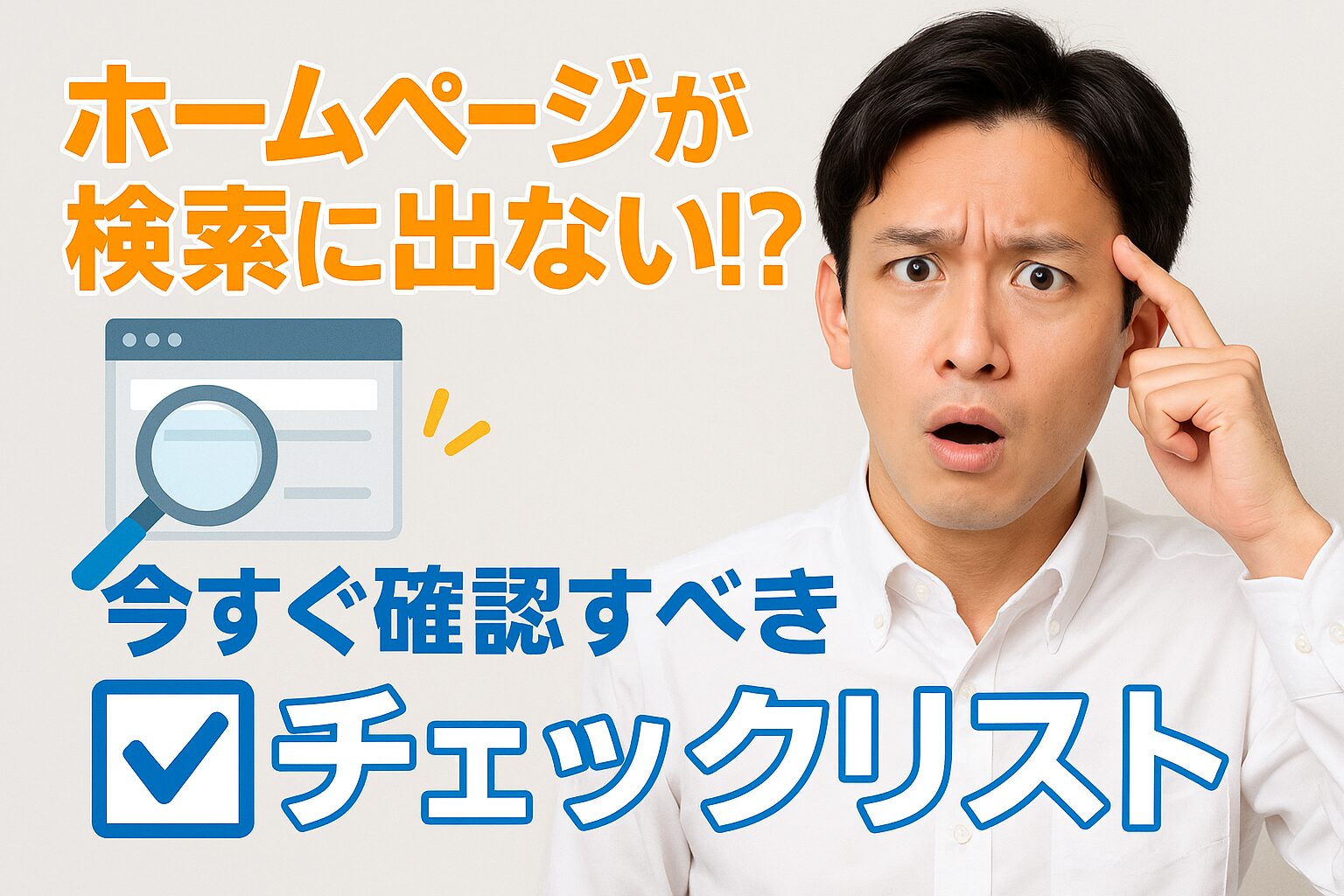 ホームページが検索に出ない？確認するべきチェックリスト