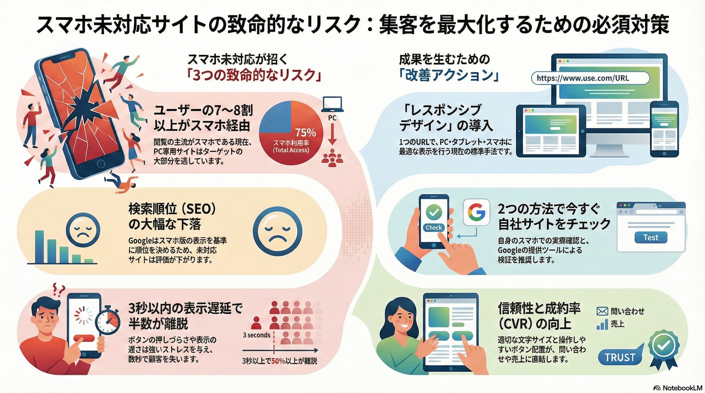 スマホ未対応サイトのリスクと対策