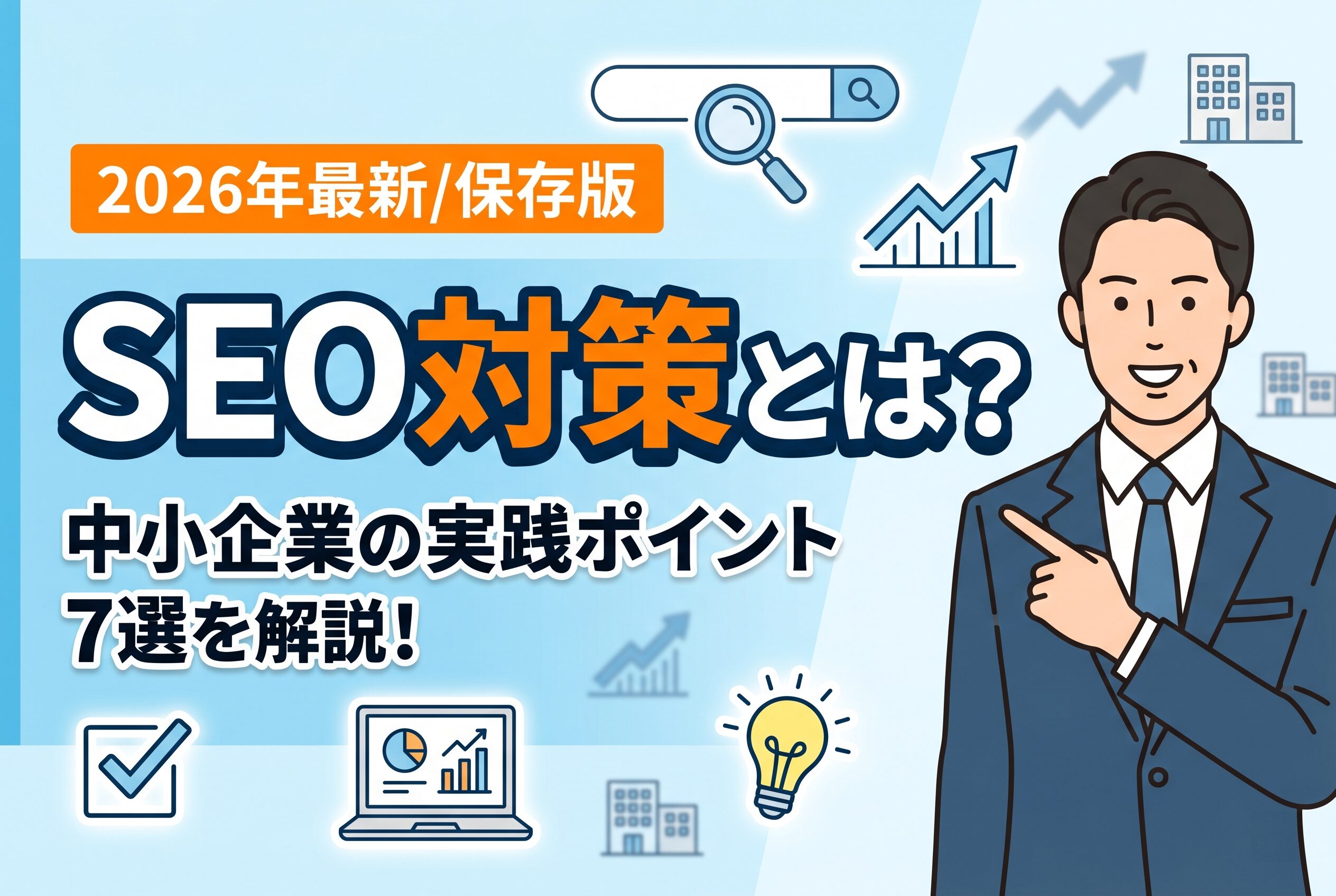 【保存版】SEO対策とは何をすること？中小企業の実践ポイント7選【2026年最新】