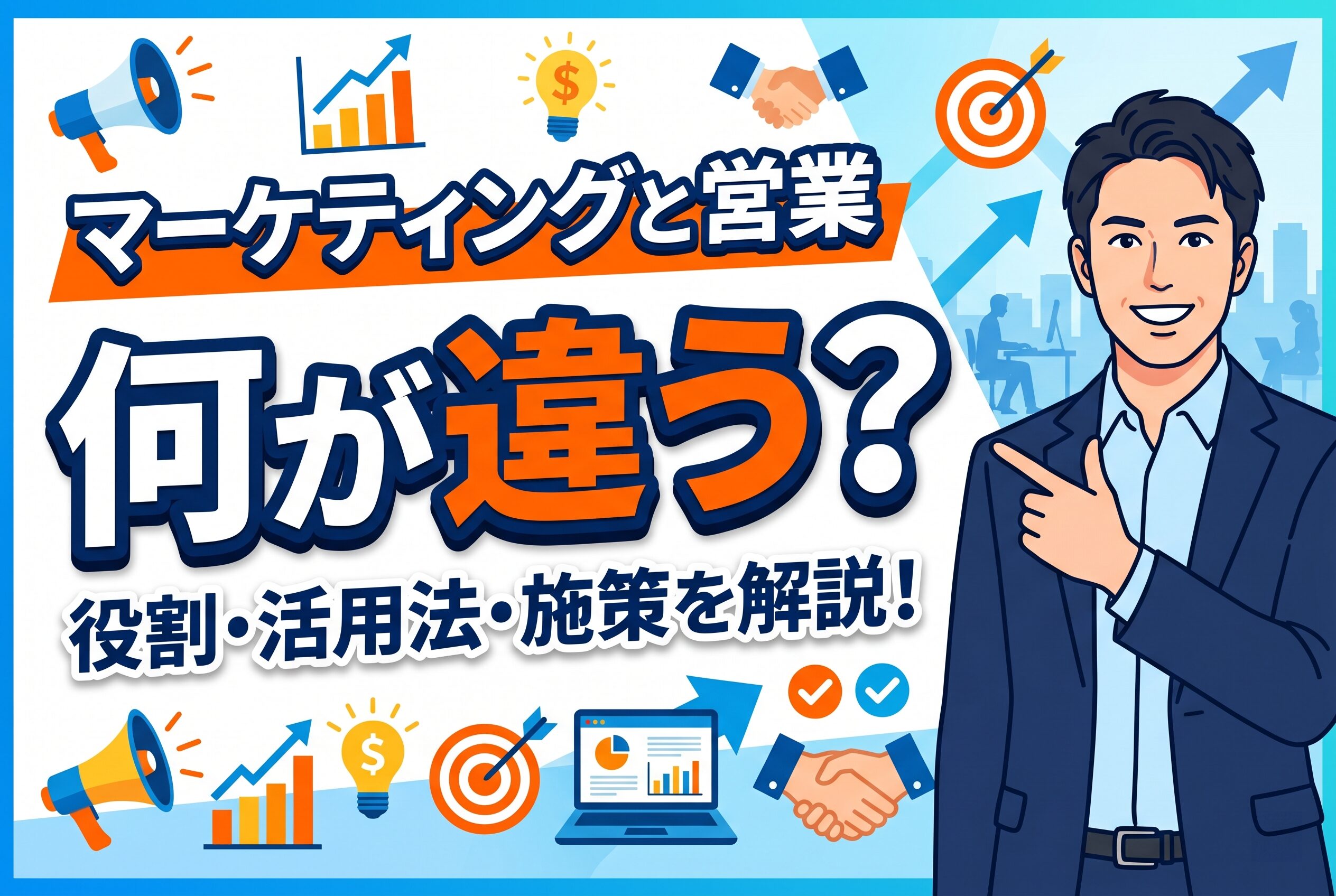 【プロ解説】マーケティングと営業の違いと活用法