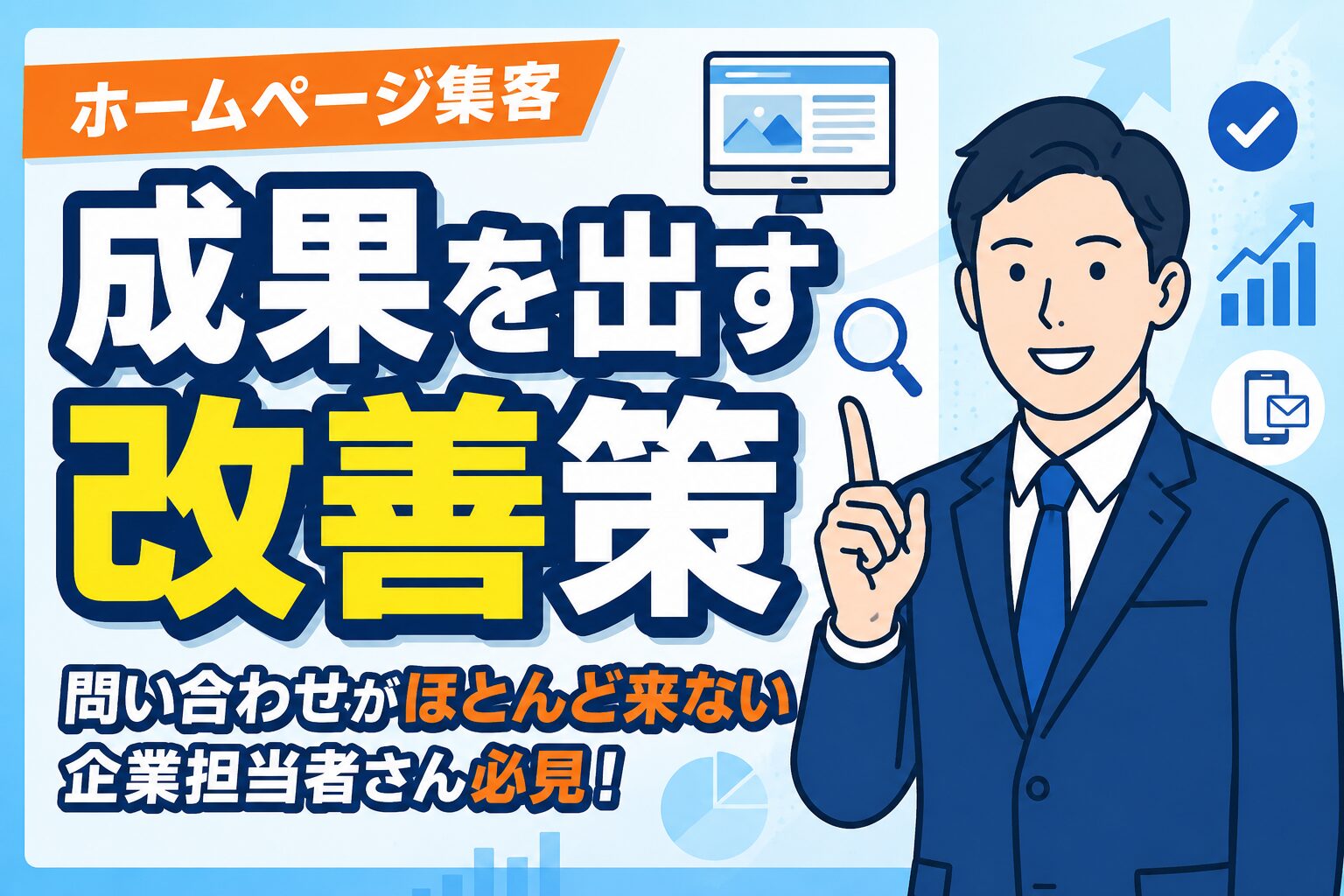 【問い合わせ増】ホームページ集客で成果を出す改善策