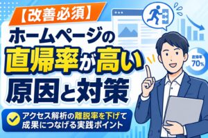 【改善必須】ホームページの直帰率が高い原因と対策