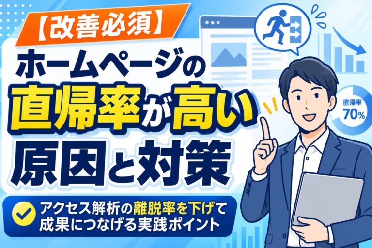 【改善必須】ホームページの直帰率が高い原因と対策